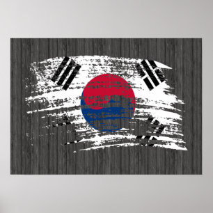 Coola Sydkoreas flagga-design Poster