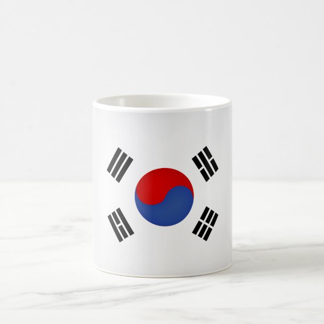 Coola Sydkoreas Flagga Kaffemugg (Center)
