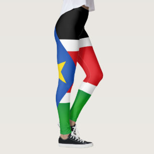 Coola Sydsudan Flagga Mode Leggings
