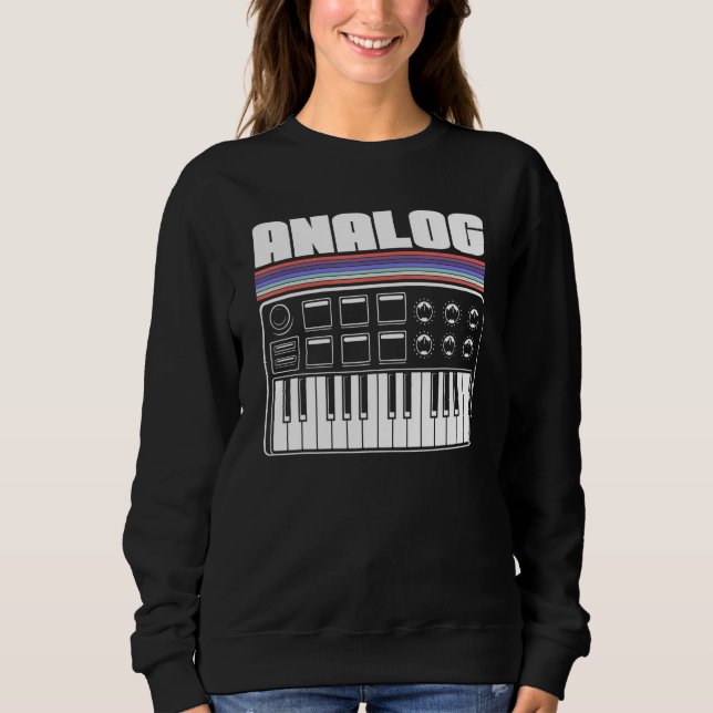 Coola Synthesizer Analog Acid Maskin Nerd Synth 80 T Shirt (Framsida)