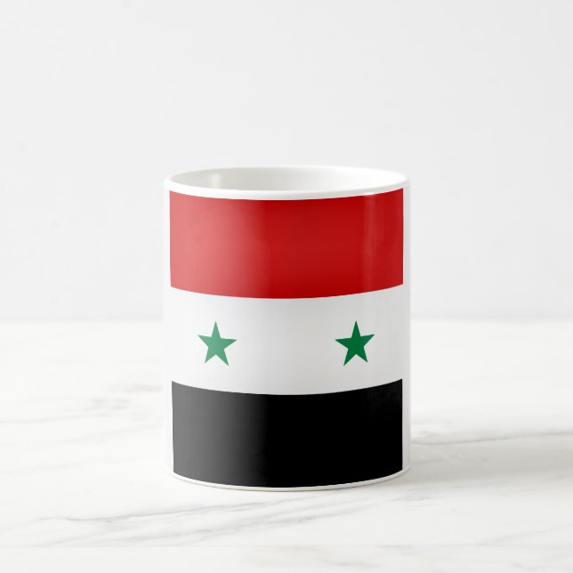 Coola Syriens Flagga Kaffemugg (Center)