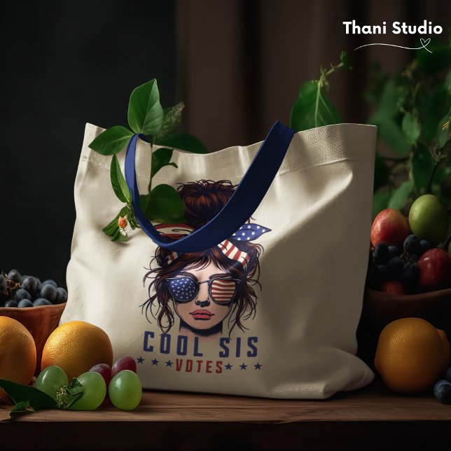 Coola Syrran Röster Vintage Messy Hair Dam Tygkasse (Skapare uppladdad)