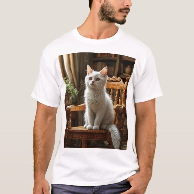 coola t-shirt med kattförfattarens utformning (Framsida)