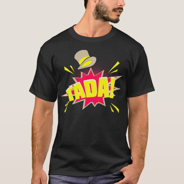 Coola Tada Magic Trick Tecknad Stil Magicians-gåva T Shirt (Framsida)