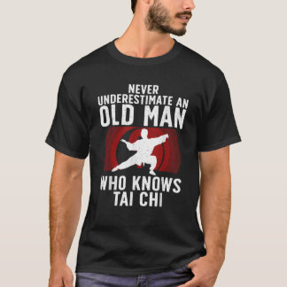 Coola Tai Chi Art for Grandpa Manar Martial Arts T Shirt