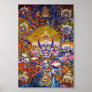 Coola-tangka Yamantaka Dödsgudstatuering Poster