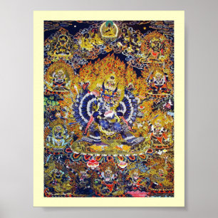 Coola-tangka Yamantaka Dödsgudstatuering Poster