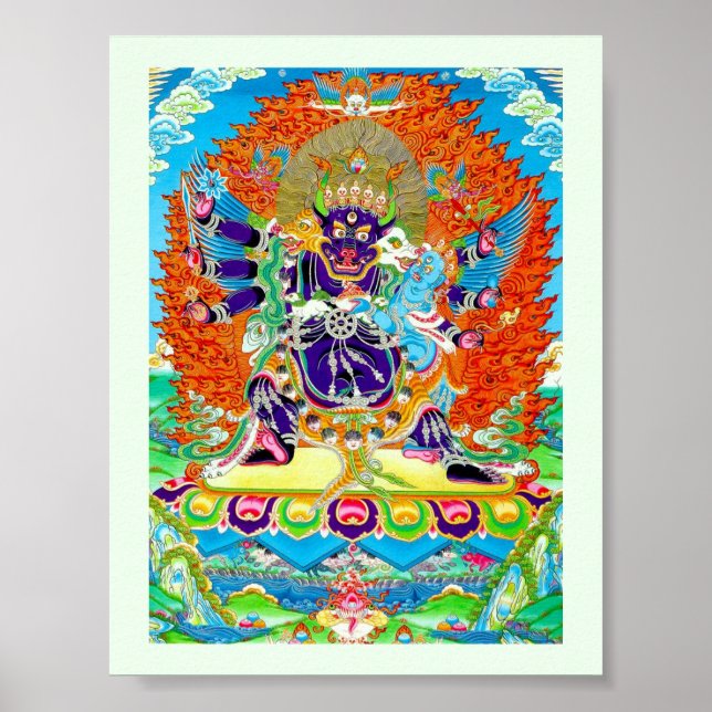 Coola-tangka Yamantaka Dödsgudstatuering Poster (Framsidan)
