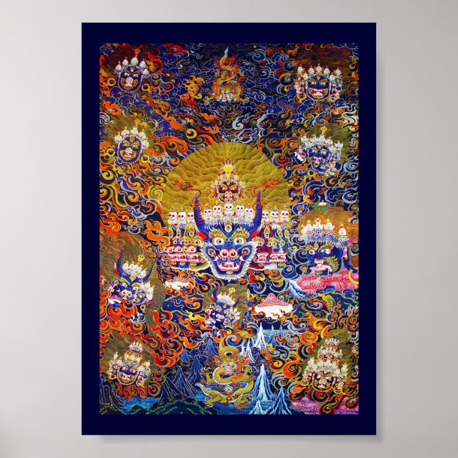 Coola-tangka Yamantaka Dödsgudstatuering Poster (Framsidan)