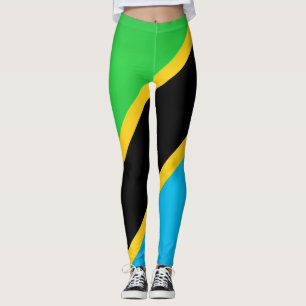Coola Tanzania Flagga Mode Leggings