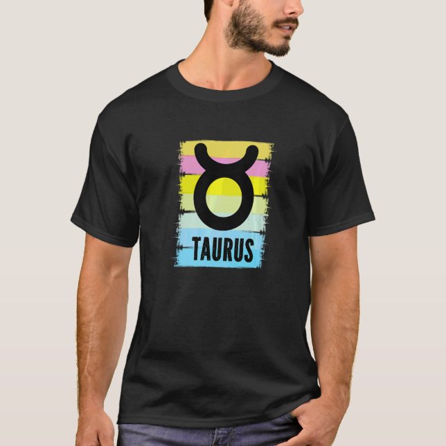 Coola Taurus Symbol Astrology Tarot Horoscopes Bir T Shirt (Framsida)