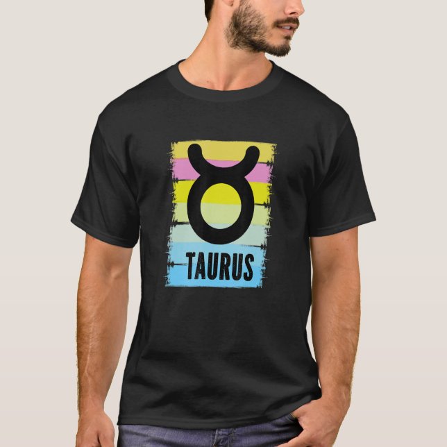 Coola Taurus Symbol Astrology Tarot Horoscopes Bir T Shirt (Framsida)
