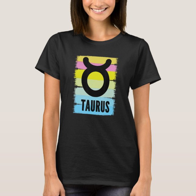 Coola Taurus Symbol Astrology Tarot Horoscopes Bir T Shirt (Framsida)