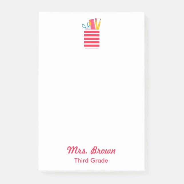 Coola Teacher School Supply Organizer Post-it Note (Framsida)