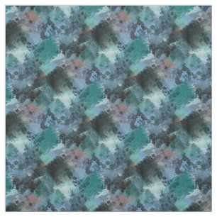 Coola Teal Grönt Violet Blue Grått Abstrakt Mönste Tyg