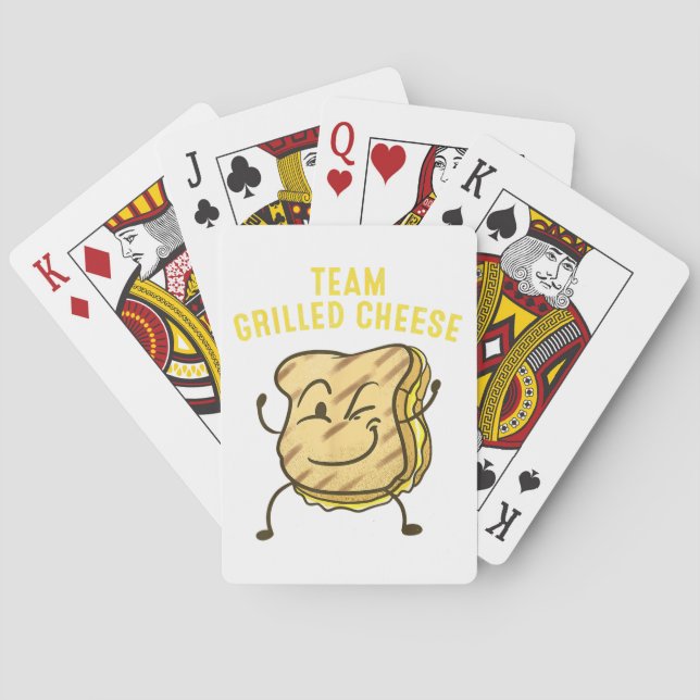 Coola Team Grilled Cheese Gift Funny Squad Tosted Casinokort (Baksidan)