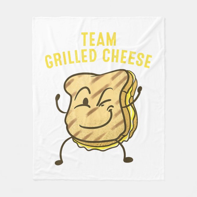 Coola Team Grilled Cheese Gift Funny Squad Tosted Fleecefilt (Framsidan)