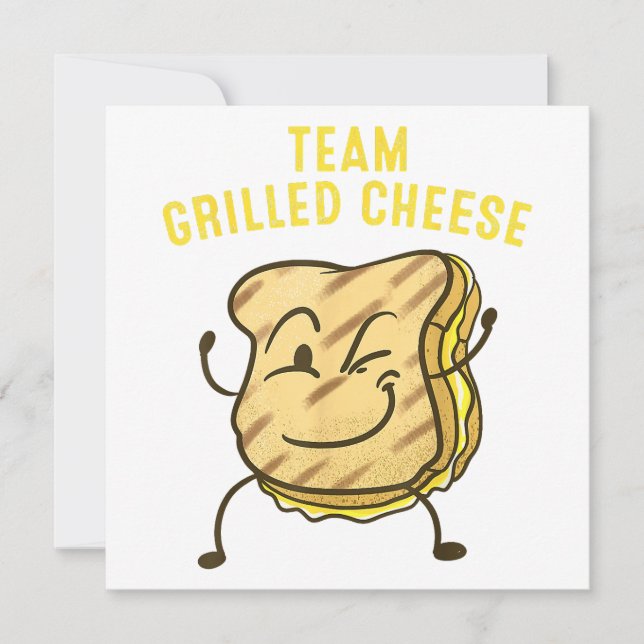 Coola Team Grilled Cheese Gift Funny Squad Tosted Inbjudningar (Framsida)
