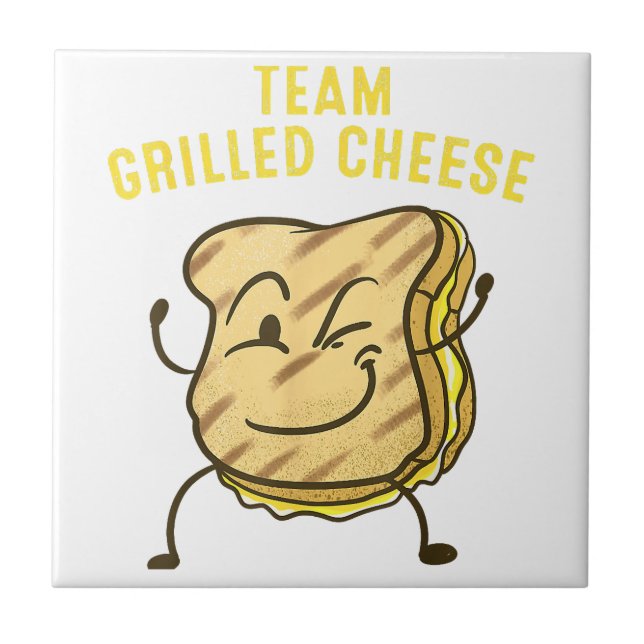 Coola Team Grilled Cheese Gift Funny Squad Tosted Kakelplatta (Framsidan)
