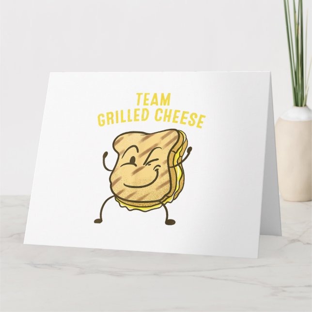 Coola Team Grilled Cheese Gift Funny Squad Tosted Kort (Framsida)
