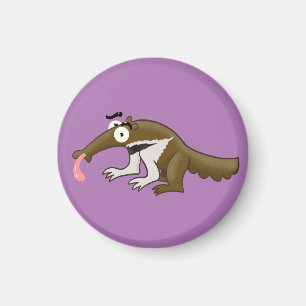 Coola Tecknad Anteater Magnet