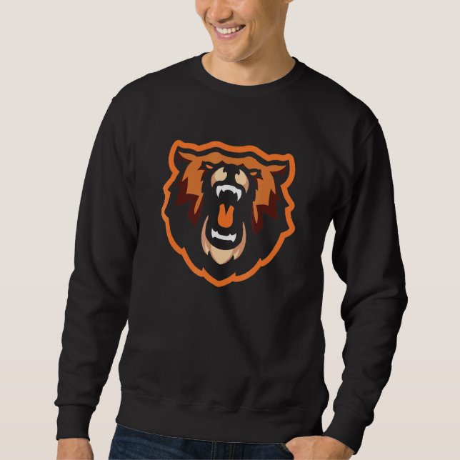 Coola Tecknad Bear Animal Påstående Fantastisk Gap Lång Ärmad Tröja (Framsida)