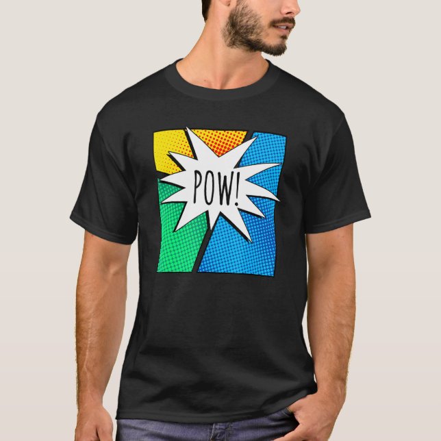 Coola Tecknad Bok Färgfylld Pow-Kortärmad T Shirt (Framsida)