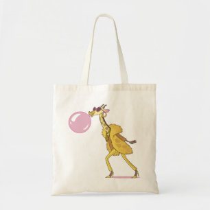 Coola Tecknad Giraffe i Päls Jackar med Bubblegum Tygkasse