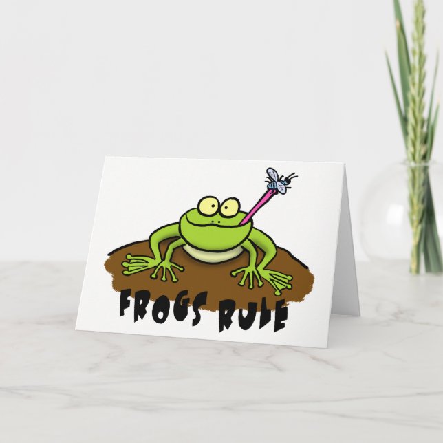 Coola tecknad Groddhälsningskort Kort (Framsida)