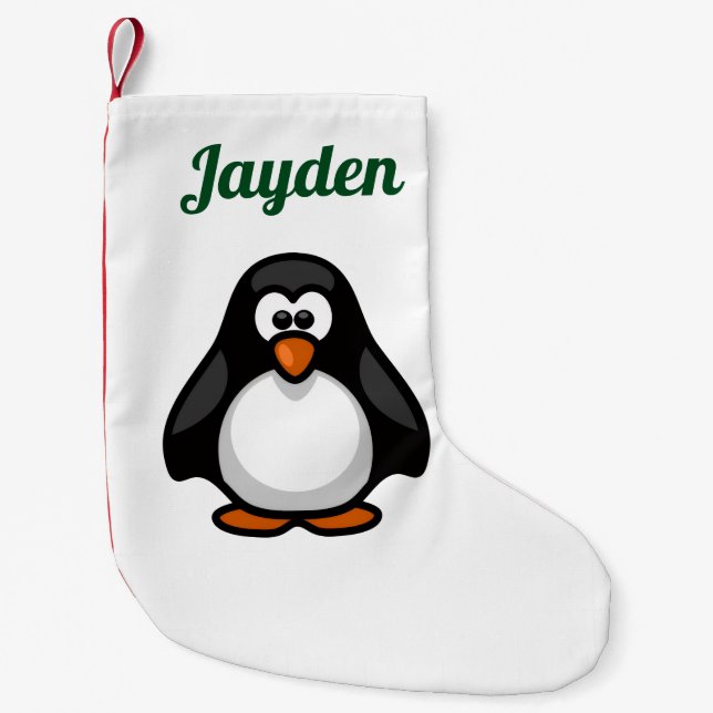 Coola Tecknad Penguin - Bara Chillins arktiska Vib Liten Julstrumpa (Framsidan)