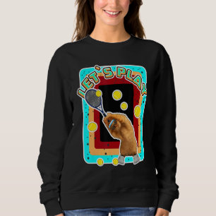 Coola Tennis Cat Wearing Sunglasses Tennis Racket T Shirt