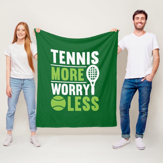 Coola Tennis-ord konst  Fleecefilt (På plats)