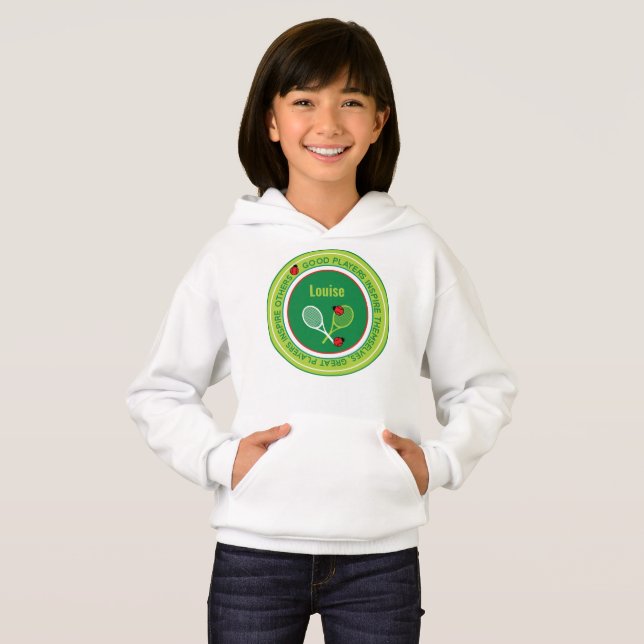 Coola tennis-slogan med eget namn t shirt (Hel framsida)