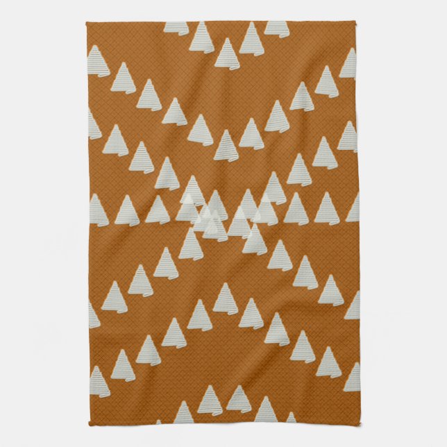 Coola Terracotta Orange Geometric Arrows Kökshandduk (Vertikal)