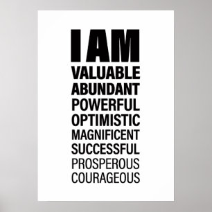 Coola Text Graphic Success Affirmation Ord TextArt Poster