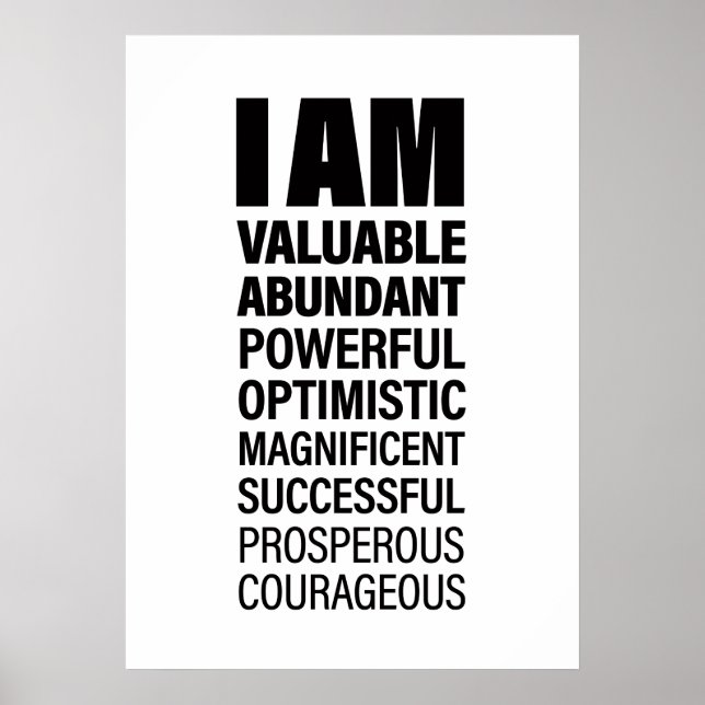 Coola Text Graphic Success Affirmation Ord TextArt Poster (Framsidan)