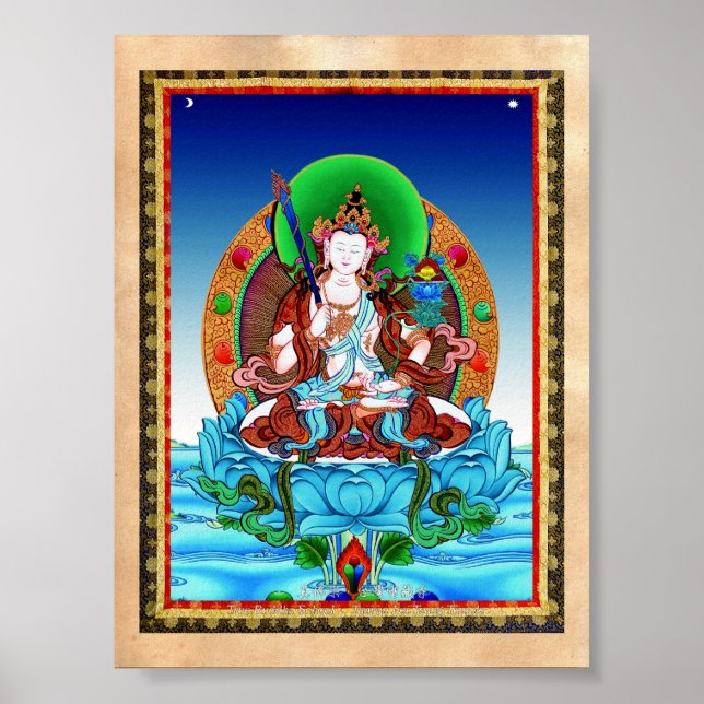 Coola thangka Akasagarbha Bodhisattva Mahasattva Poster (Framsidan)