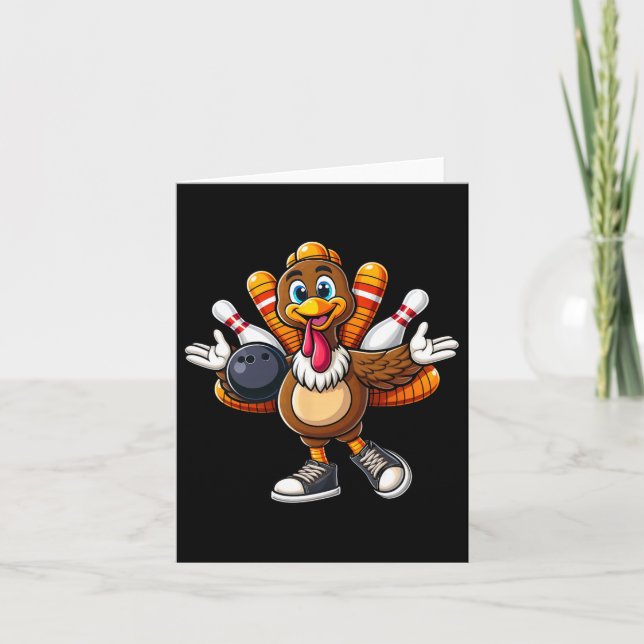 Coola Thanksgiving Bowling Gobble Player Turkey Bo Kort (Framsida)