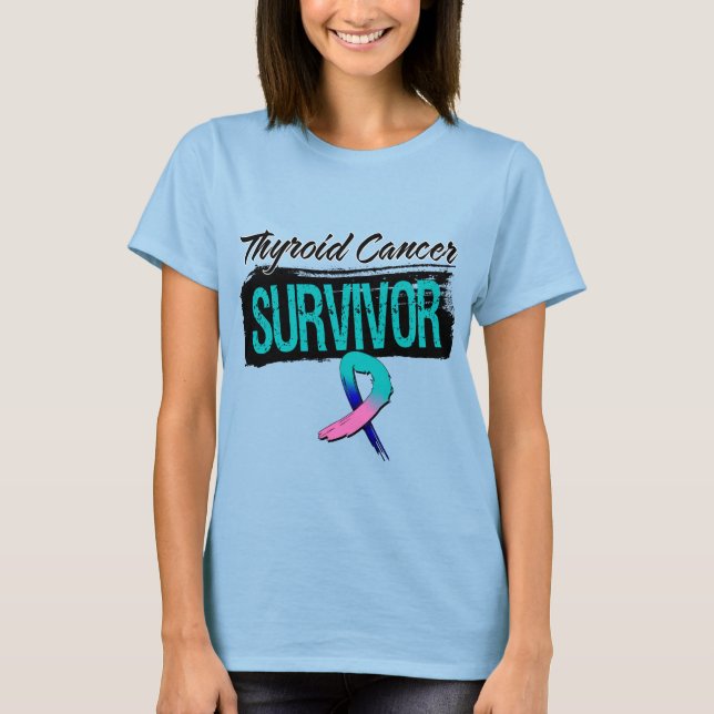 Coola Thyroid Cancer Survivor T-shirt (Framsida)
