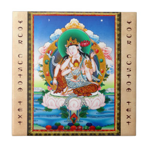 Coola tibetan thangka Cintamanicakra Avalokitesvar Kakelplatta