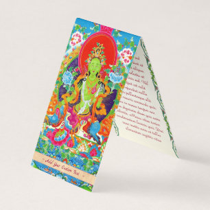 Coola tibetan thangka grönt tara gud tatuering vi visitkort