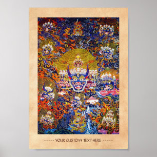 Coola tibetan thangka gud tatuering konst poster