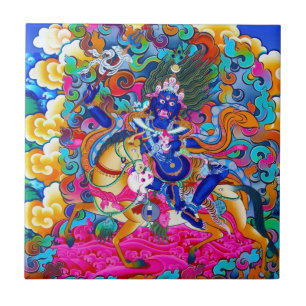 Coola tibetan thangka tatuering Palden Lhamo Kakelplatta