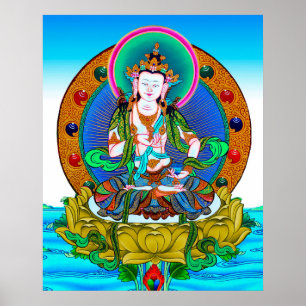 Coola tibetan thangka Vajrasattva tatto mandala Poster