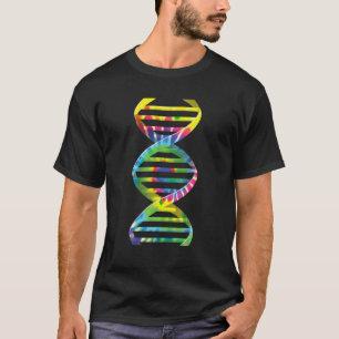 Coola Tie Dye DNA Helix Funny Genetics Research Lo T Shirt