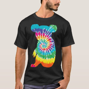 Coola Tie Dye Koala Rainbow Skriv ut hippie på dju T Shirt