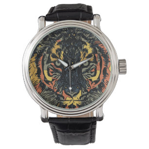 Coola Tiger Ansikte Art Armbandsur