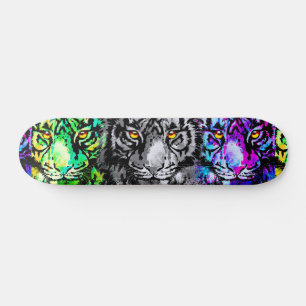 Coola Tiger Artwork - Wildlife Big Cats - Tiger Mini Skateboard Bräda 18,5 Cm