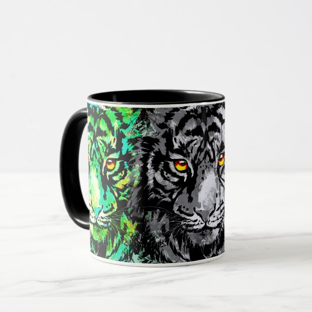 Coola Tiger Artwork - Wildlife Big Cats - Tiger Mugg (Framsida vänster)
