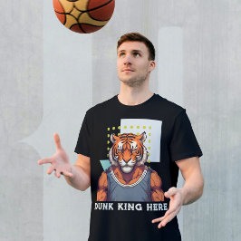 Coola Tiger Gifts for Basketball Älskare Coach Flä T Shirt